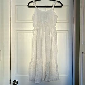 White midi dress in XS